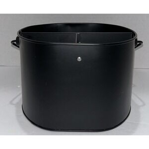 Metal‎ Caddy Wooden Handle Utensils Condiments Cleaning Desktop Organize Black